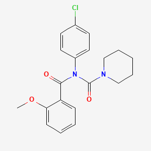 molecular formula C20H21ClN2O3 B2817251 N-(4-氯苯基)-N-(2-甲氧基苯甲酰)哌啶-1-甲酰胺 CAS No. 941914-22-3