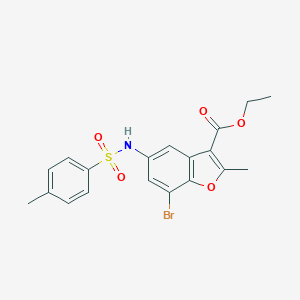 Ethyl 7-bromo-2-methyl-5-{[(4-methylphenyl)sulfonyl]amino}-1-benzofuran-3-carboxylate