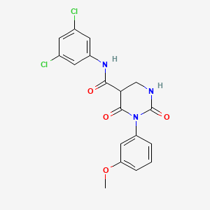 N-(3,5-dichlorophenyl)-1-(3-methoxyphenyl)-2,6-dioxo-1,3-diazinane-5-carboxamide