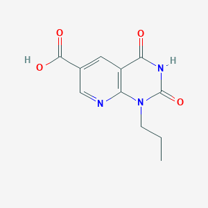 molecular formula C11H11N3O4 B2817289 2,4-dioxo-1-propyl-1H,2H,3H,4H-pyrido[2,3-d]pyrimidine-6-carboxylic acid CAS No. 929972-72-5