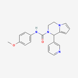 molecular formula C20H20N4O2 B2817290 N-(4-methoxyphenyl)-1-(pyridin-3-yl)-3,4-dihydropyrrolo[1,2-a]pyrazine-2(1H)-carboxamide CAS No. 899961-26-3