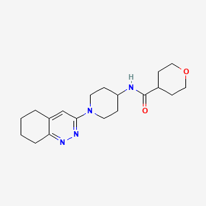 molecular formula C19H28N4O2 B2817295 N-(1-(5,6,7,8-tetrahydrocinnolin-3-yl)piperidin-4-yl)tetrahydro-2H-pyran-4-carboxamide CAS No. 2034319-63-4