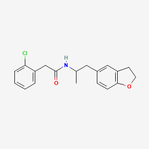 molecular formula C19H20ClNO2 B2817297 2-(2-chlorophenyl)-N-(1-(2,3-dihydrobenzofuran-5-yl)propan-2-yl)acetamide CAS No. 2034449-93-7