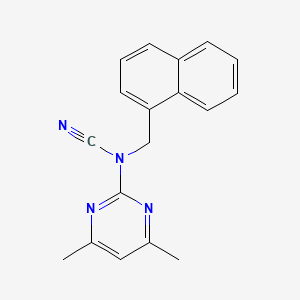 molecular formula C18H16N4 B2817298 (4,6-Dimethylpyrimidin-2-yl)(naphthalen-1-ylmethyl)cyanamide CAS No. 524057-36-1