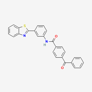 molecular formula C27H18N2O2S B2817299 N-(3-(苯并[d]噻唑-2-基)苯基)-4-苯甲酰苯甲酰胺 CAS No. 307524-13-6