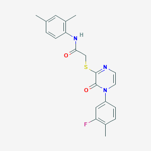 N-(2,4-dimethylphenyl)-2-[4-(3-fluoro-4-methylphenyl)-3-oxopyrazin-2-yl]sulfanylacetamide