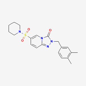 molecular formula C20H24N4O3S B2817319 2-(3,4-dimethylbenzyl)-6-(piperidin-1-ylsulfonyl)[1,2,4]triazolo[4,3-a]pyridin-3(2H)-one CAS No. 1251553-06-6
