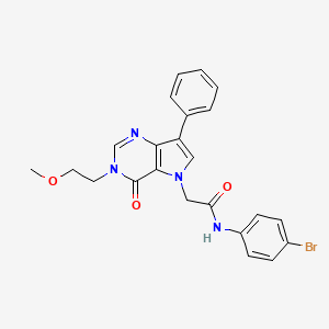 molecular formula C23H21BrN4O3 B2817330 N-(4-bromophenyl)-2-[3-(2-methoxyethyl)-4-oxo-7-phenyl-3,4-dihydro-5H-pyrrolo[3,2-d]pyrimidin-5-yl]acetamide CAS No. 1251558-48-1