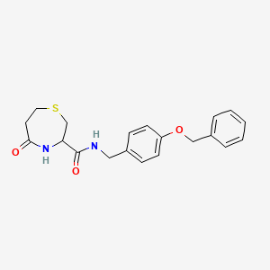 molecular formula C20H22N2O3S B2817339 N-(4-(benzyloxy)benzyl)-5-oxo-1,4-thiazepane-3-carboxamide CAS No. 1396629-67-6