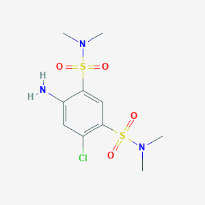 molecular formula C10H16ClN3O4S2 B281734 4-amino-6-chloro-N~1~,N~1~,N~3~,N~3~-tetramethyl-1,3-benzenedisulfonamide 