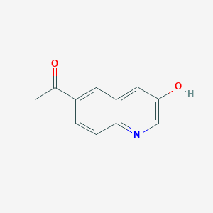 molecular formula C11H9NO2 B2817348 1-(3-羟基喹啉-6-基)乙酮 CAS No. 1956341-14-2