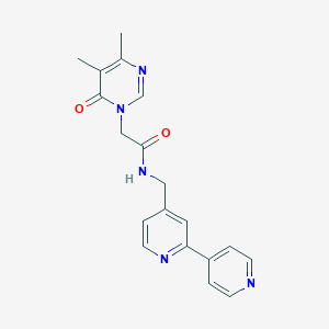 molecular formula C19H19N5O2 B2817349 N-([2,4'-bipyridin]-4-ylmethyl)-2-(4,5-dimethyl-6-oxopyrimidin-1(6H)-yl)acetamide CAS No. 2309188-86-9