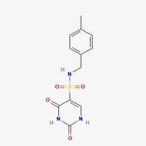 molecular formula C12H13N3O4S B2817355 2-羟基-N-(4-甲基苄基)-6-氧代-1,6-二氢嘧啶-5-磺酰胺 CAS No. 897622-54-7