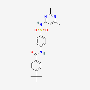 molecular formula C23H26N4O3S B2817362 4-tert-butyl-N-{4-[(2,6-dimethylpyrimidin-4-yl)sulfamoyl]phenyl}benzamide CAS No. 300377-17-7
