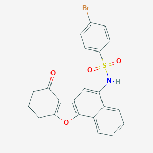 molecular formula C22H16BrNO4S B281737 4-bromo-N-(7-oxo-7,8,9,10-tetrahydronaphtho[1,2-b][1]benzofuran-5-yl)benzenesulfonamide 