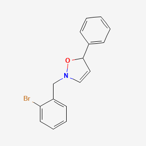 molecular formula C16H14BrNO B2817374 2-(2-溴苯甲基)-5-苯基-2,5-二氢异噁唑 CAS No. 939893-27-3