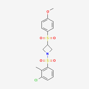 1-((3-Chloro-2-methylphenyl)sulfonyl)-3-((4-methoxyphenyl)sulfonyl)azetidine