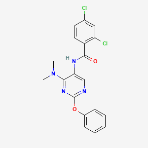 2,4-dichloro-N-[4-(dimethylamino)-2-phenoxypyrimidin-5-yl]benzamide