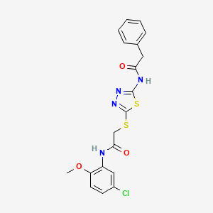 N-(5-chloro-2-methoxyphenyl)-2-((5-(2-phenylacetamido)-1,3,4-thiadiazol-2-yl)thio)acetamide