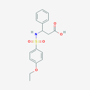 molecular formula C17H19NO5S B281744 N-[(4-ethoxyphenyl)sulfonyl]-3-phenyl-beta-alanine 