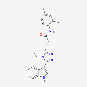 N-(2,4-dimethylphenyl)-2-((4-ethyl-5-(1H-indol-3-yl)-4H-1,2,4-triazol-3-yl)thio)acetamide