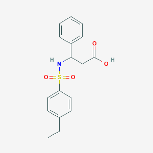 3-{[(4-Ethylphenyl)sulfonyl]amino}-3-phenylpropanoic acid