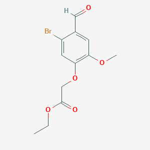 molecular formula C12H13BrO5 B2817451 乙酸(5-溴-4-甲醛-2-甲氧基苯氧基)酯 CAS No. 428477-60-5