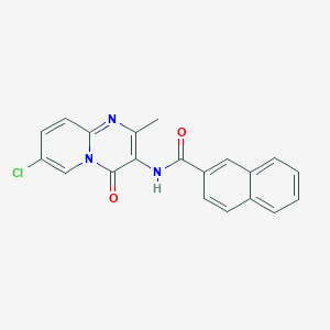 molecular formula C20H14ClN3O2 B2817452 N-(7-氯-2-甲基-4-氧代-4H-吡啶并[1,2-a]嘧啶-3-基)-2-萘酰胺 CAS No. 941876-01-3