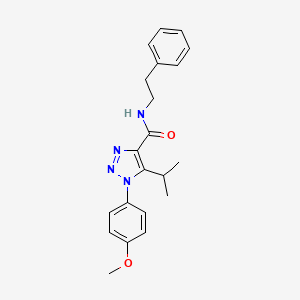 molecular formula C21H24N4O2 B2817467 1-(4-methoxyphenyl)-N-(2-phenylethyl)-5-(propan-2-yl)-1H-1,2,3-triazole-4-carboxamide CAS No. 954766-20-2