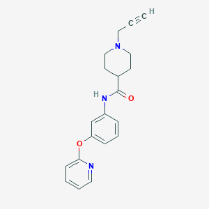 molecular formula C20H21N3O2 B2817470 1-(prop-2-yn-1-yl)-N-[3-(pyridin-2-yloxy)phenyl]piperidine-4-carboxamide CAS No. 1384688-62-3