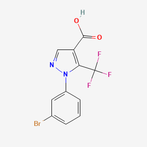 molecular formula C11H6BrF3N2O2 B2817482 1-(3-bromophenyl)-5-(trifluoromethyl)-1H-Pyrazole-4-carboxylic acid CAS No. 1156995-17-3