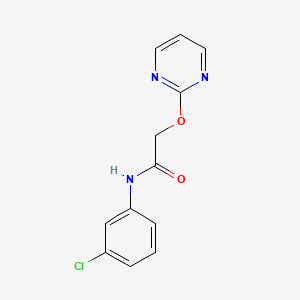molecular formula C12H10ClN3O2 B2817503 N-(3-chlorophenyl)-2-(pyrimidin-2-yloxy)acetamide CAS No. 1286713-71-0