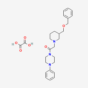 molecular formula C27H35N3O6 B2817504 2-(3-((Benzyloxy)methyl)piperidin-1-yl)-1-(4-phenylpiperazin-1-yl)ethanone oxalate CAS No. 1351621-54-9