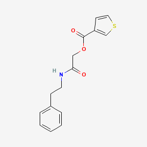 molecular formula C15H15NO3S B2817505 2-Oxo-2-(phenethylamino)ethyl thiophene-3-carboxylate CAS No. 1794778-39-4