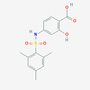 2-Hydroxy-4-[(mesitylsulfonyl)amino]benzoic acid