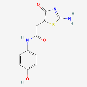 2-(2-amino-4-oxo-1,3-thiazol-5-yl)-N-(4-hydroxyphenyl)acetamide