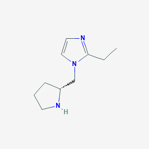 molecular formula C10H17N3 B2817530 2-ethyl-1-{[(2R)-pyrrolidin-2-yl]methyl}-1H-imidazole CAS No. 1604422-76-5