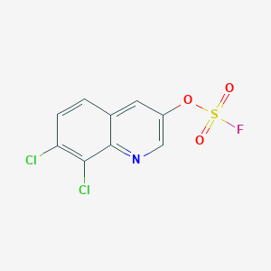 molecular formula C9H4Cl2FNO3S B2817545 7,8-Dichloro-3-fluorosulfonyloxyquinoline CAS No. 2411300-15-5
