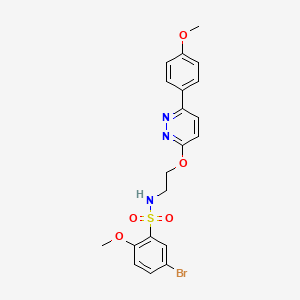 molecular formula C20H20BrN3O5S B2817562 5-bromo-2-methoxy-N-(2-((6-(4-methoxyphenyl)pyridazin-3-yl)oxy)ethyl)benzenesulfonamide CAS No. 1005303-81-0