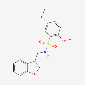 molecular formula C17H19NO5S B2817568 N-[(2,3-二氢-1-苯并呋喃-3-基)甲基]-2,5-二甲氧基苯-1-磺酰胺 CAS No. 1789160-44-6