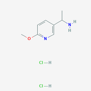 molecular formula C8H14Cl2N2O B2817575 1-(6-Methoxypyridin-3-YL)ethan-1-amine 2hcl CAS No. 2250241-89-3