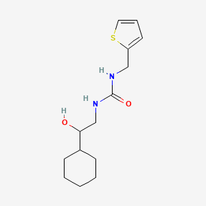 molecular formula C14H22N2O2S B2817585 1-(2-Cyclohexyl-2-hydroxyethyl)-3-(thiophen-2-ylmethyl)urea CAS No. 1351630-79-9