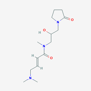molecular formula C14H25N3O3 B2817589 (E)-4-(Dimethylamino)-N-[2-hydroxy-3-(2-oxopyrrolidin-1-yl)propyl]-N-methylbut-2-enamide CAS No. 2411329-35-4