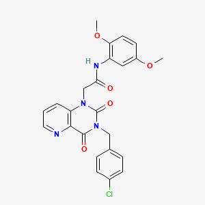 molecular formula C24H21ClN4O5 B2817593 2-(3-(4-chlorobenzyl)-2,4-dioxo-3,4-dihydropyrido[3,2-d]pyrimidin-1(2H)-yl)-N-(2,5-dimethoxyphenyl)acetamide CAS No. 923192-85-2
