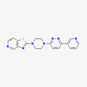 molecular formula C19H17N7S B2817617 2-[4-(6-Pyridin-3-ylpyridazin-3-yl)piperazin-1-yl]-[1,3]thiazolo[4,5-c]pyridine CAS No. 2380187-79-9