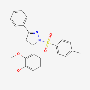 molecular formula C24H24N2O4S B2817619 5-(2,3-dimethoxyphenyl)-3-phenyl-1-tosyl-4,5-dihydro-1H-pyrazole CAS No. 361480-17-3