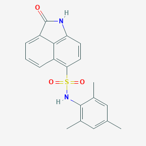 molecular formula C20H18N2O3S B281762 N-mesityl-2-oxo-1,2-dihydrobenzo[cd]indole-6-sulfonamide 