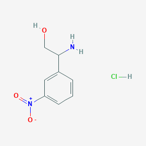 molecular formula C8H11ClN2O3 B2817626 2-Amino-2-(3-nitrophenyl)ethan-1-ol hydrochloride CAS No. 2344685-01-2