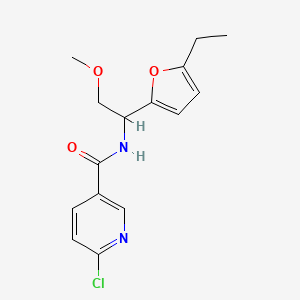 molecular formula C15H17ClN2O3 B2817633 6-Chloro-N-[1-(5-ethylfuran-2-YL)-2-methoxyethyl]pyridine-3-carboxamide CAS No. 1385466-42-1