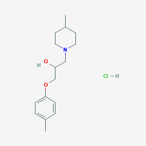molecular formula C16H26ClNO2 B2817642 1-(4-Methylpiperidin-1-yl)-3-(p-tolyloxy)propan-2-ol hydrochloride CAS No. 1185474-68-3